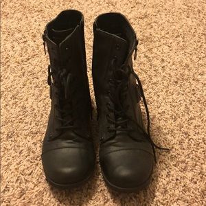 G by Guess Black Matte Combat boots